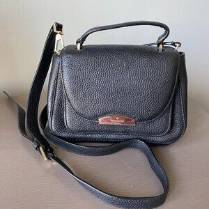 KATE SPADE Alexya Mini Black Pebbled Leather Crossbody Bag